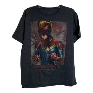 CAPTAIN MARVEL t-shirt size large gray